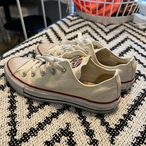 White low top converse 6